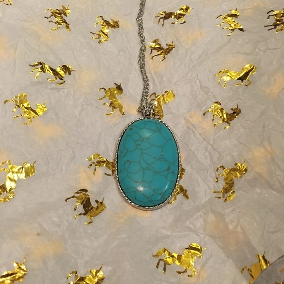 Long Turquoise Necklace set